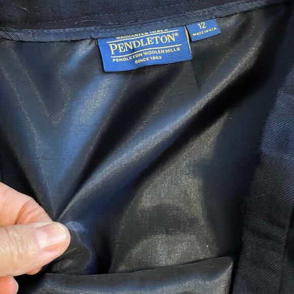 Pendleton Vintage Women’s 100% Virgin Wool Skirt Made in USA Size 12 - Picture 3 of 11